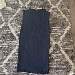 Elegant Navy Blue Women's Dress, Stretch body con